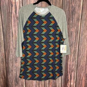 LuLaRoe Randy Raglan 3/4 Sleeve Shirt
